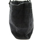 Fendi Zucchino Handbag Canvas Leather Black — view 5