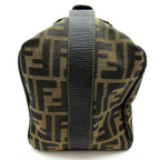 Fendi Zucca Vanity Handbag Canvas Leather Brown — view 3