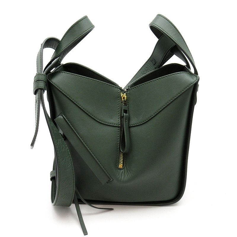 Loewe Hammock Compact Soft Gray Calfskin Shoulder Bag Vintage — view 3