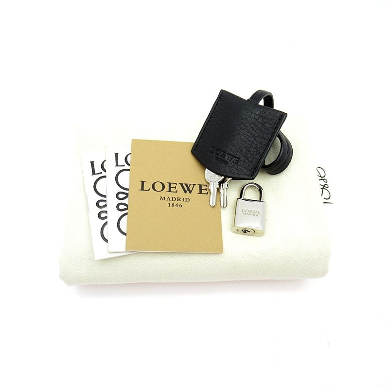 Loewe Amazona 28 Calf Handbag Black — view 8
