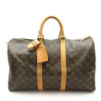 Louis Vuitton Keepall 45 Monogram Boston Bag Brown