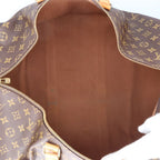 Louis Vuitton Keepall 55 Monogram Boston Bag Brown — view 7