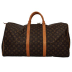 Louis Vuitton Keepall 55 Monogram Boston Bag Brown