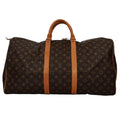 Louis Vuitton Keepall 55 Monogram Boston Bag Brown