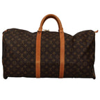 Louis Vuitton Keepall 55 Monogram Boston Bag Brown — view 4