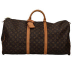 Louis Vuitton Keepall 60 Monogram Boston Bag Brown