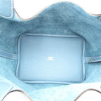Hermes Picotin Lock PM Taurillon Clemence Handbag New Blue Jean — view 7