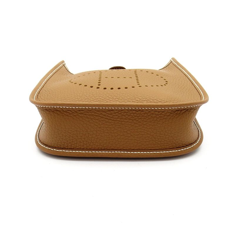 Hermes Evelyne TPM Amazon Taurillon Clemence Shoulder Bag Gold — view 5