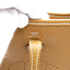 Hermes Evelyne TPM Amazon Taurillon Clemence Shoulder Bag Gold — view 8