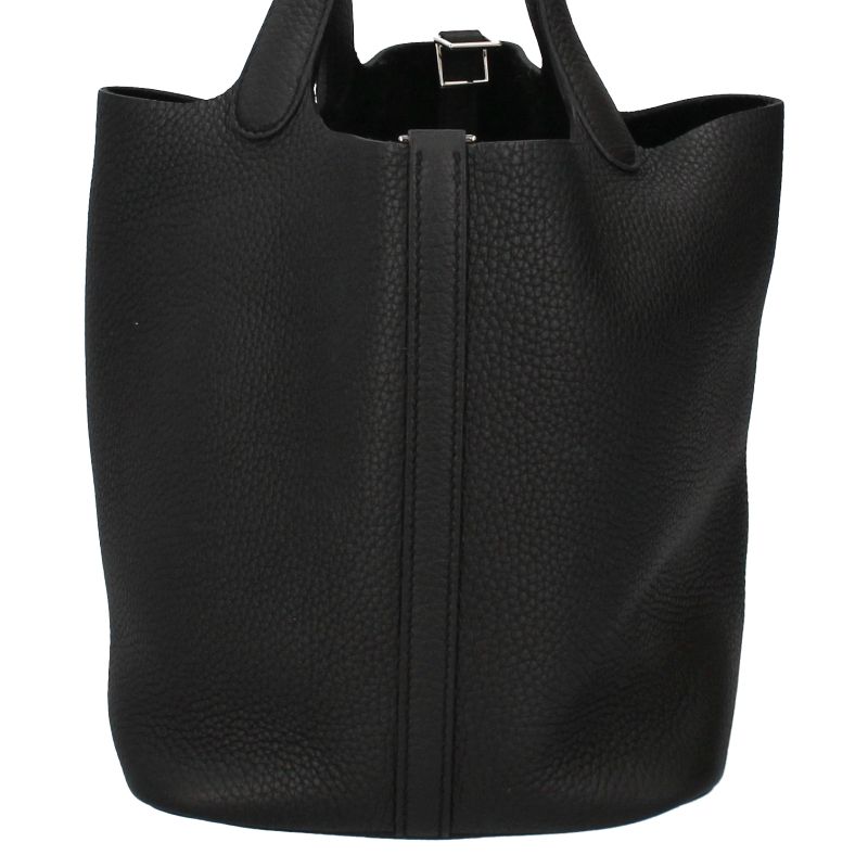 Hermes Picotin Lock Taurillon Clemence Handbag Noir — view 5