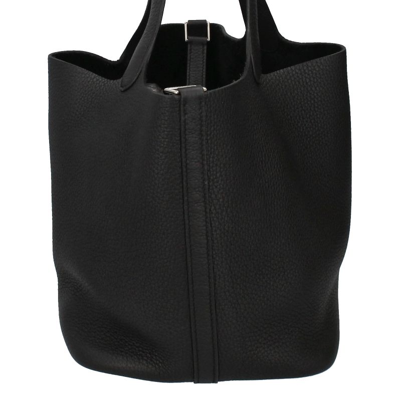 Hermes Picotin Lock Taurillon Clemence Handbag Noir — view 3