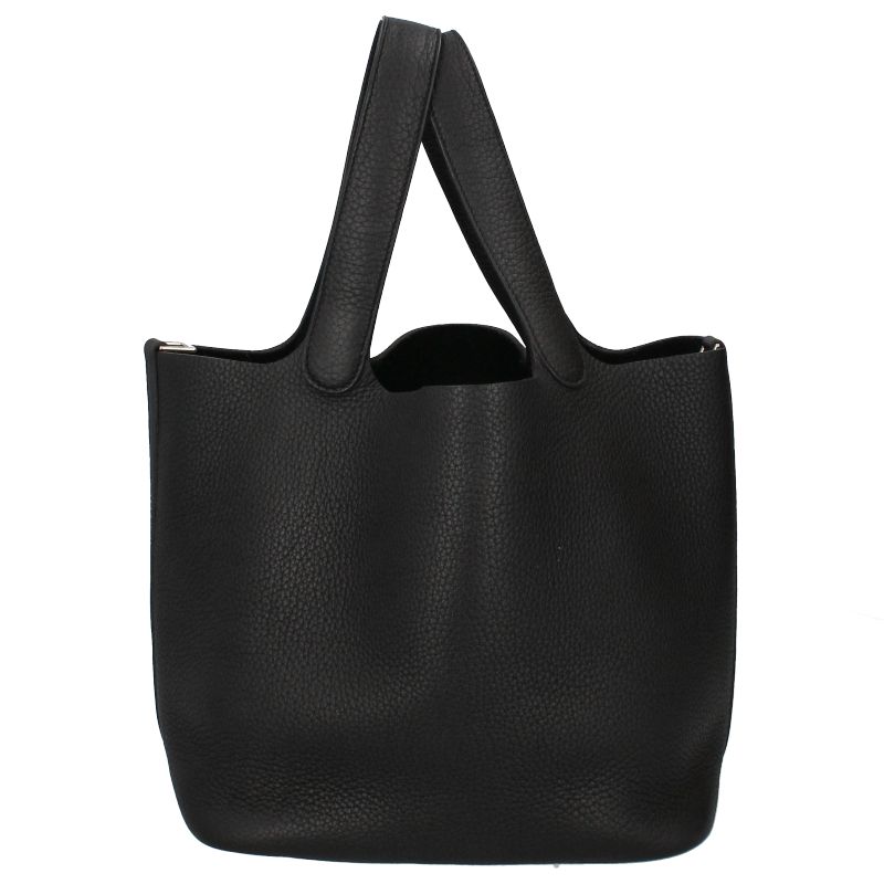Hermes Picotin Lock Taurillon Clemence Handbag Noir — view 4