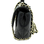 Chanel Quilted Coco Handle 11.5 Micro Chain Clutch Caviar Leather — view 2