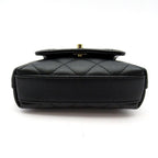 Chanel Quilted Coco Handle 11.5 Micro Chain Clutch Caviar Leather — view 5