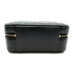 Chanel Quilted Vanity Mini Chain Shoulder Lambskin Bag Black — view 6