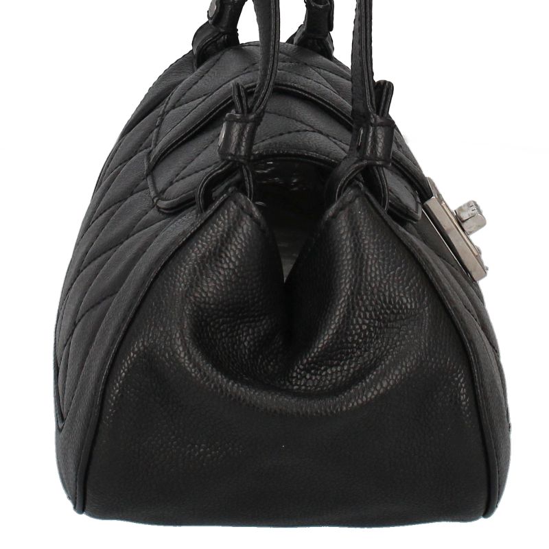 Chanel 2.55 Quilted Handbag Caviar Leather Black — view 5