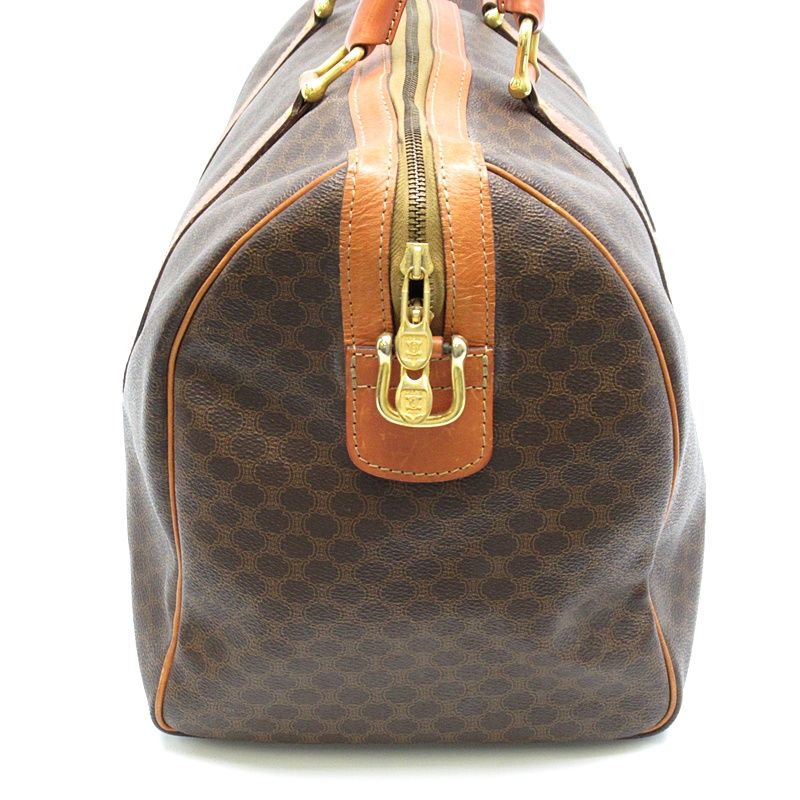 Celine Macadam Boston Bag Leather Brown — view 5