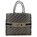 Dior Oblique Book Tote Large Canvas Navy