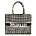 Dior Book Tote Canvas White Black Beauty