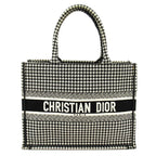 Dior Book Tote Canvas White Black Beauty