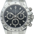 Rolex Cosmograph Daytona Watch Buckle OH Finished Box SS Black