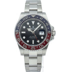 Rolex GMT Master 2 Watch Oyster Box SS Black Polished — view 2