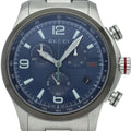 Gucci G-timeless Chrono Watch 126.2 Box SS Blue