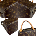 Louis Vuitton Petit Palais PM Monogram Shoulder Bag Canvas Brown — view 8