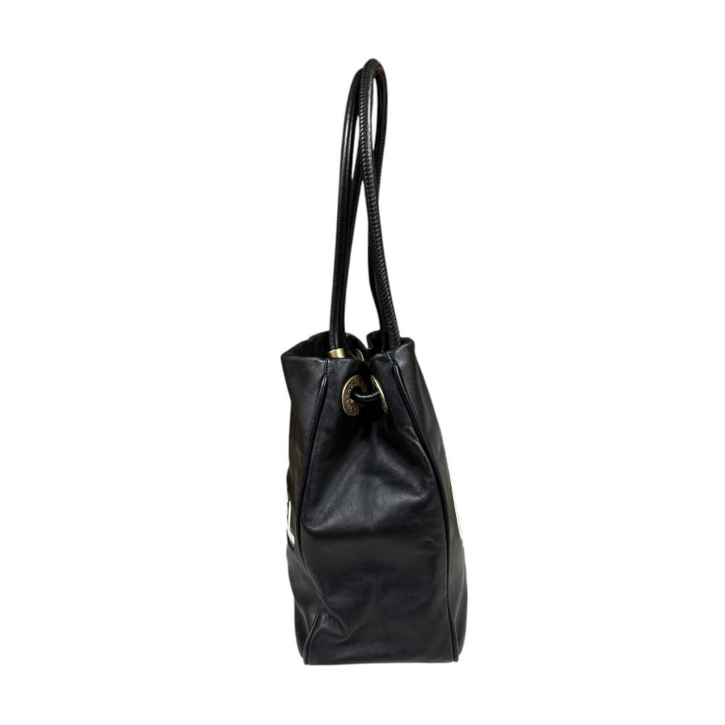 Chanel Camellia Tote Leather Black — view 4
