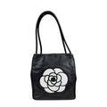 Chanel Camellia Tote Leather Black