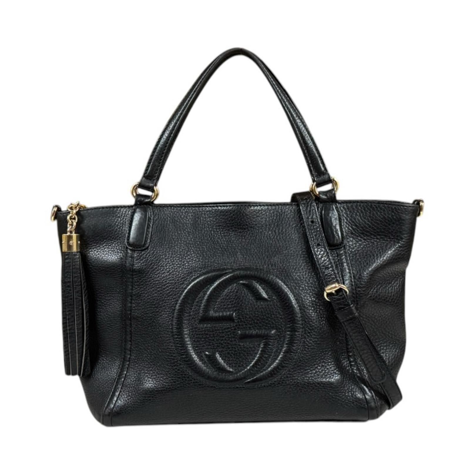 Gucci Soho Shoulder Bag Leather Black