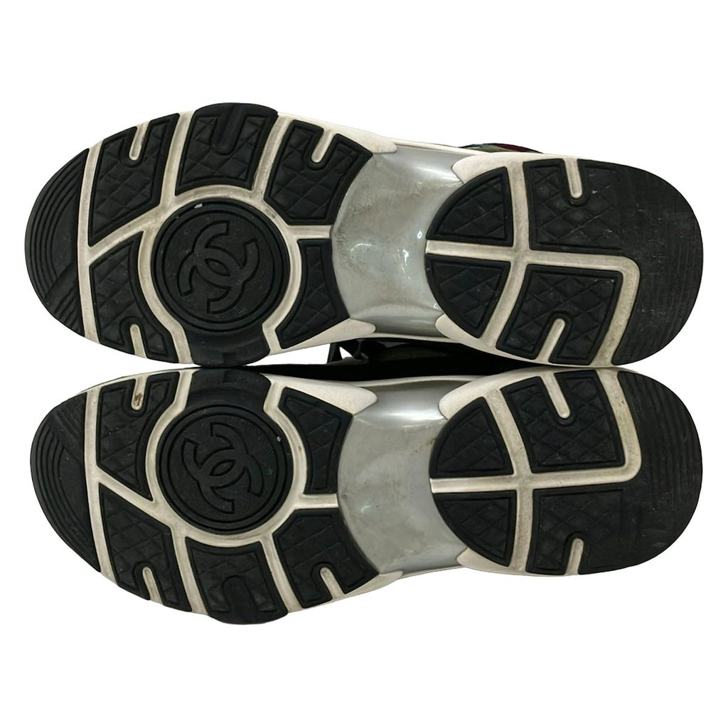 Chanel Sneakers 37.5 Khaki Bordeaux Multi — view 4