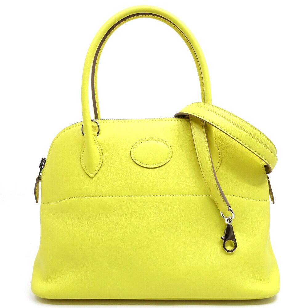 Hermes Bolide 27 Veau Swift Lime Handbag Shoulder 2-Way Box