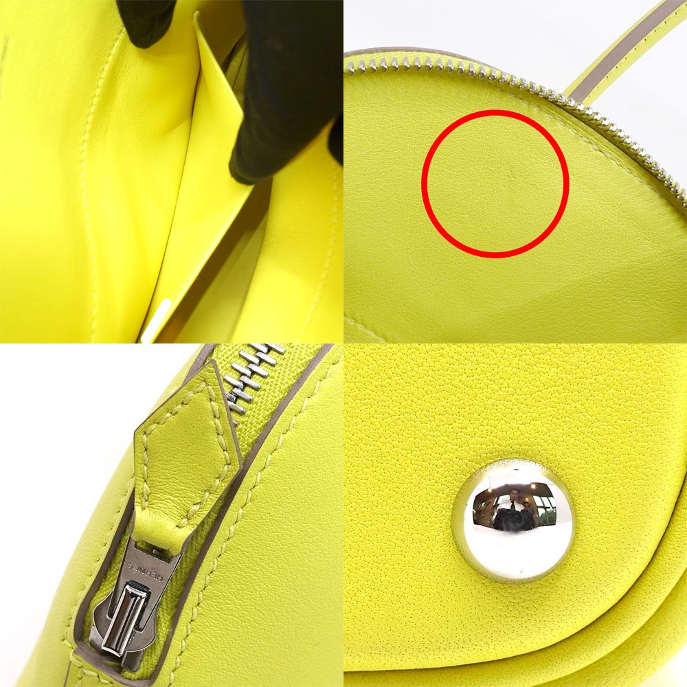 Hermes Bolide 27 Veau Swift Lime Handbag Shoulder 2-Way Box — view 7