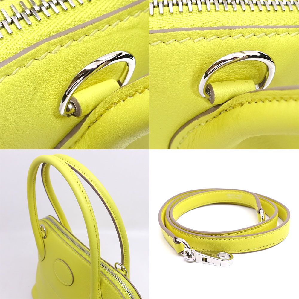 Hermes Bolide 27 Veau Swift Lime Handbag Shoulder 2-Way Box — view 8