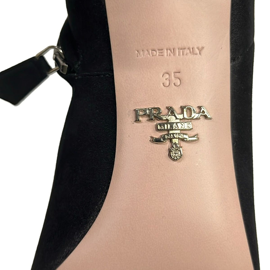 Prada Short Boots 35 Black — view 7