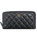Chanel Caviar Zip Around Wallet