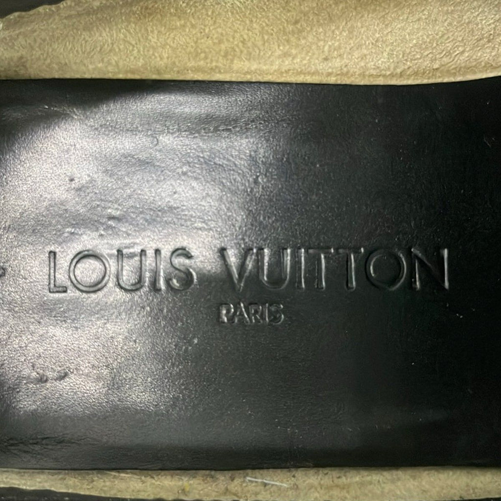 Louis Vuitton Slip Ons 6.5 Black Leather Slipper — view 5