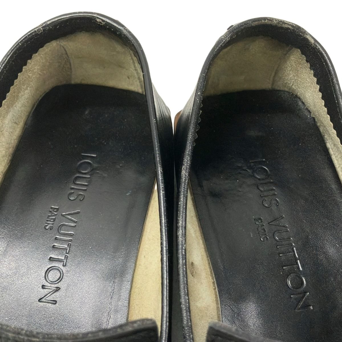 Louis Vuitton Slip Ons 6.5 Black Leather Slipper — view 9