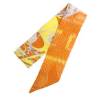 Hermes Mors Et Bouteilles Scarf Silk Yellow
