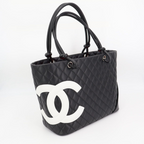 Chanel Cambon Line CC Logo Large Tote Shoulder
