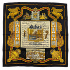Hermes Carre 90 in Salzburg Silk 100% Scarf Black