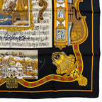 Hermes Carre 90 in Salzburg Silk 100% Scarf Black — view 5