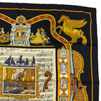 Hermes Carre 90 in Salzburg Silk 100% Scarf Black — view 4