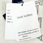 Louis Vuitton Scarf Monogram Shadow Wool Cashmere Large Shawl Gray — view 9
