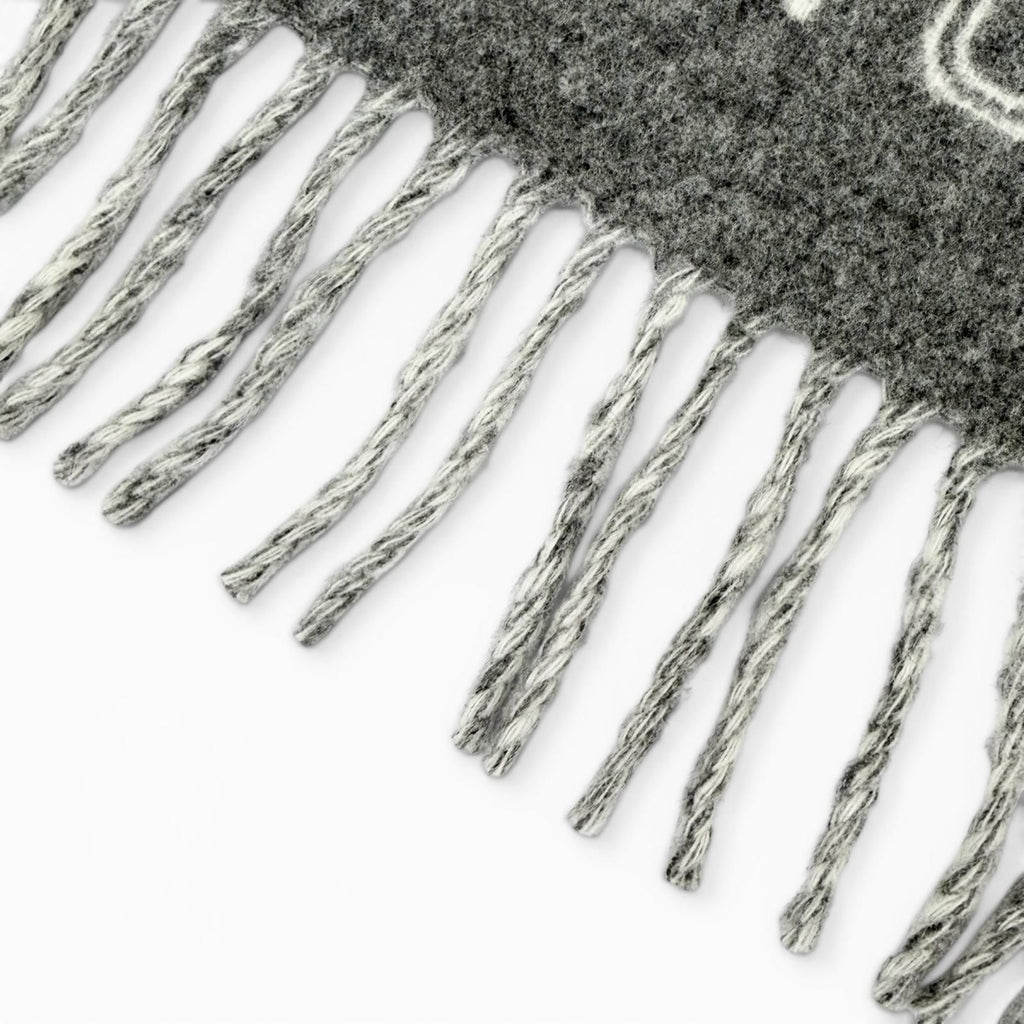 Louis Vuitton Scarf Monogram Shadow Wool Cashmere Large Shawl Gray — view 6