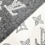 Louis Vuitton Scarf Monogram Shadow Wool Cashmere Large Shawl Gray — view 5