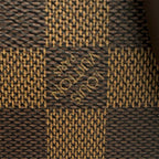 Louis Vuitton Riviera Damier Canvas Leather Handbag Brown Gold — view 9
