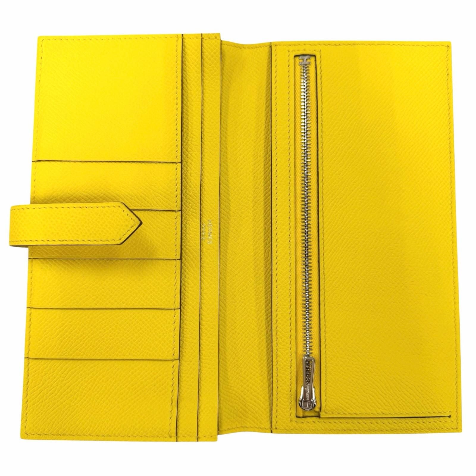 Hermes Bearn Souffle Veau Epsom Jo Nunapur Silver Wallet — view 6