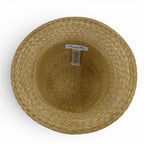 Dior Logo Straw Hat Bucket Hat Beige Navy 56 — view 6